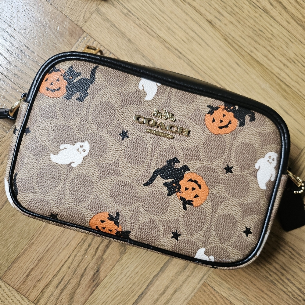 Coach Halloween 2024 Crossbody Purse Bag With Cats Pumpkin And Ghosts